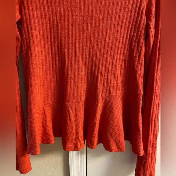 Maeve Anthropologie Bold Orange Turtleneck knit top Small - Picture 3 of 6